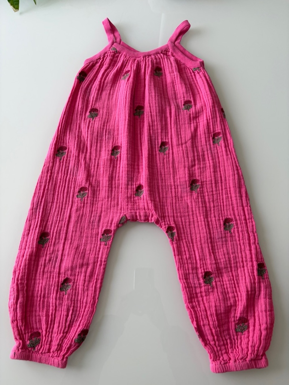 Pink Chicken Bright Pink Toddler Romper Sz 4y